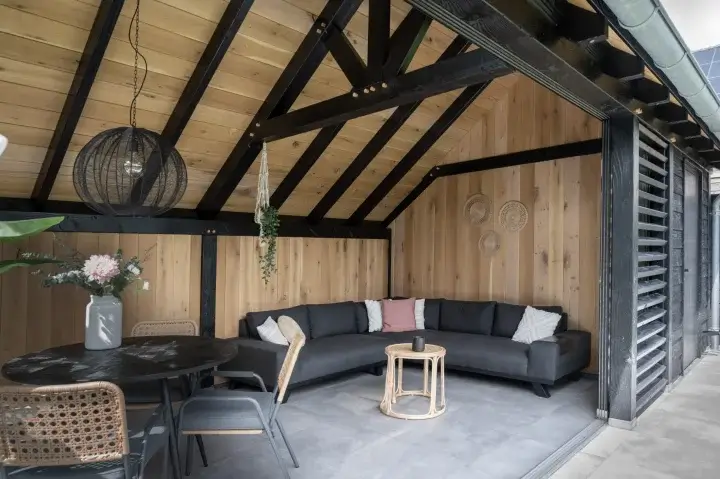 Douglas kapschuur op maat | Volledig voorbewerkt & montage 3 MAN Overkappingen Douglas kapschuur modern